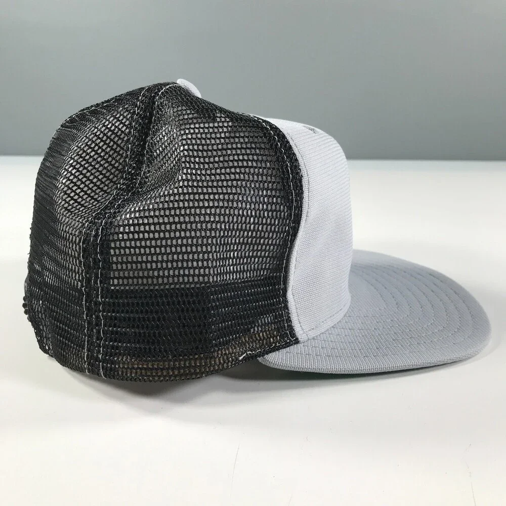 Vintage Trucker Hat Black and Gray Boys Youth Size New Era Pro Model